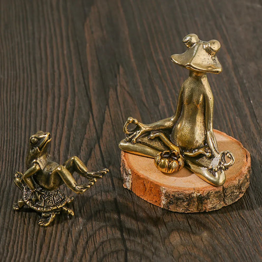 1PC Retro Ornament Incense Burner Frog Statue Animal Accessories Sculpture Home Decor Desk Decoration Meditation Zen Mini Crafts