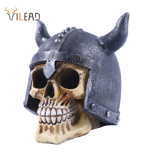 Vilead 14cm Animal Skull Ornament Resin Crafts Halloween Decoration Movie Props  Birthday Gift Medical Statues Sculptures