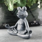 Frog Garden Statue Resin Yoga Zen Buddha Frog Figurine Home Decorative Good Luck Sculptures for Patio Living Room Yard Outdoor