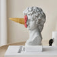 Resin Horse Head with Ice Cream Statue Figurines Classic Roman Greek Sculpture Interior Modern Art Ornament Decortion