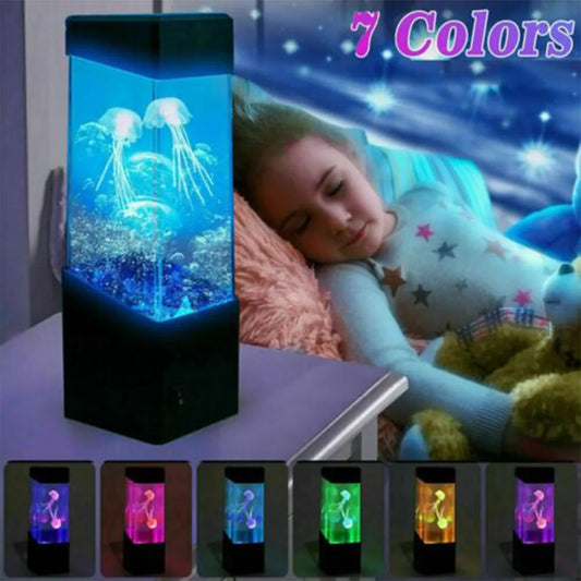 Colorful LED Jellyfish Night Light Jellyfish Aquarium Decorative Lamp Creative Night Light Kids Birthday Gift Home Room Decor