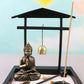 Desktop Zen Sand Garden Meditating Buddha Statue,Mini Zen Garden Sand Tray Kit For Home Office Decor