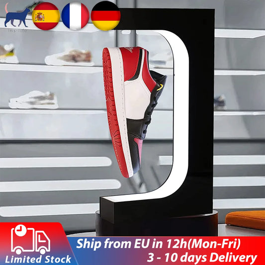 Magnetic Floating Sneaker Rack 360 Degree Levitating Display Stand Shop Display For Fancy Shoes With Led Lighting Shoe Collector