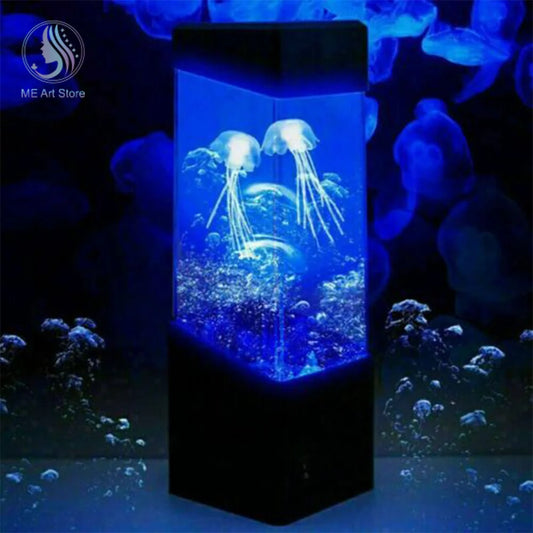 LED Jellyfish Light Lava Lamp Aquarium Led Multicolor Lighting Mood Night Light Bedside Lamps Room Decoration Led Room Lights