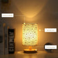 Solid Wood Night Lamp New Linen Table Lamp LED Desk Lamp Eye Protection Nightstand Lamp USB Powered Beside Lamp Bedroom Decor