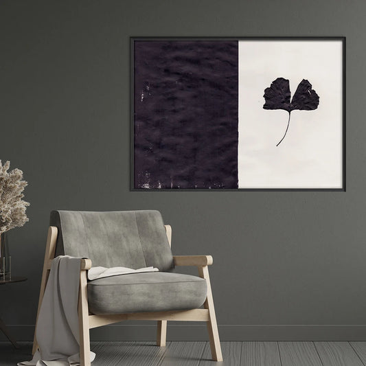 Ana Frois Black Ginkgo Painting Minimalist Wall Art Print Canvas Poster Vintage Leaf Pictures for Living Room Home Decor Cuadros