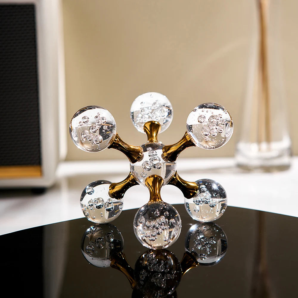 Modern Tabletop Decoration Creative Art Crystal Ball Light Luxury Luxury Living Room Porch Wine Cabinet Decoration