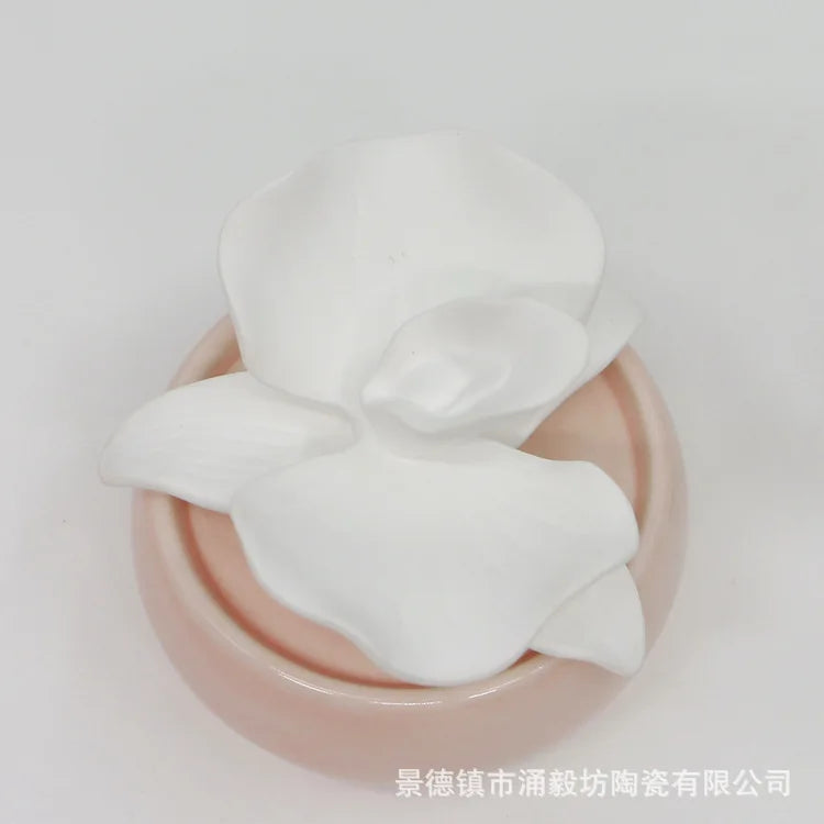 Porcelain Flower Ceramic Vase Home Diffuser Set Home Decor