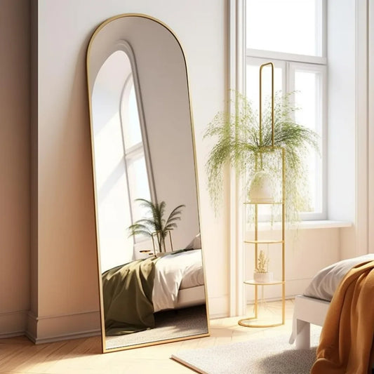 18"x58" Full Length Mirror, Floor Mirror, Arched Full Length Mirror with Stand, Wall Mirror, Full Body Mirror Freestanding