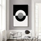 Abstract Geometrical Shapes Art Poster Prints Modern Black White Wall Art Canvas Painting for Living Room Home Decoration