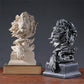 Lion Statue Vintage Animal Imitation Bronze Lion Head Resin Crafts Living Room, Porch, Office, Home Decoration, Modern Art