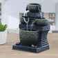 LED Light Water Fountain Decorative Tabletop Waterfall Counter Decor Stacked Rocks Home Office Decor Statue Indoor Decor
