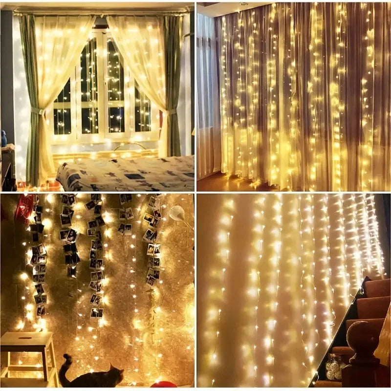 USB String Lights Holiday Wedding Fairy Light Garland Lights for Bedroom 3/4/6M Remote Control Curtain LED Christmas Decoration