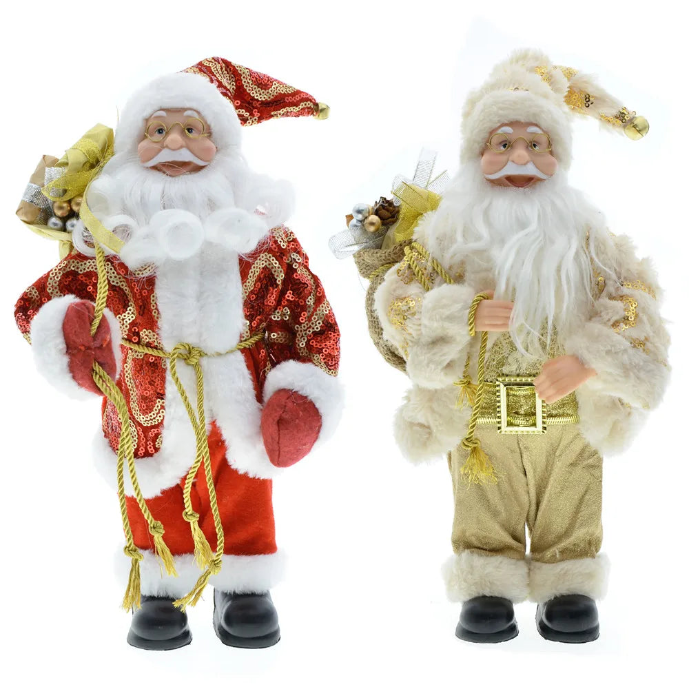 New Year Christmas Santa Claus Doll Figurine For Home Decor accessories Navidad Tree Ornaments 45cm Big Standing Figure 2023