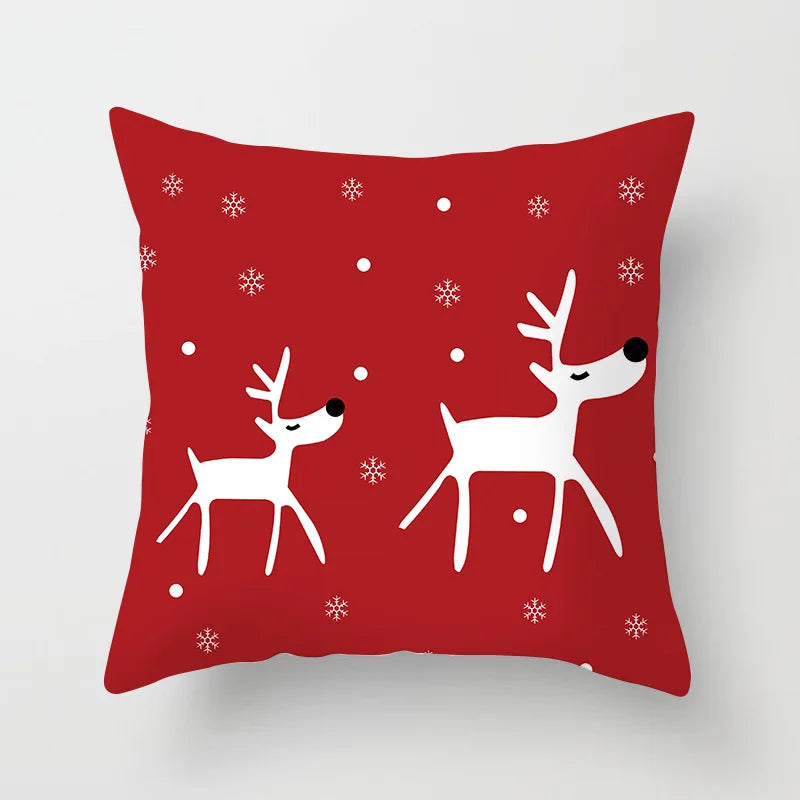 Christmas Pillow Case Cute Cartoon Santa Claus Elk Decorative Pillowcases Christmas Pillow Case Cover Christmas Pillow Case