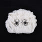 Halloween Decorations Artificial Spider Web Super Stretch Cobwebs with Fake Spiders Scary Party Scene Decor Horror House Props