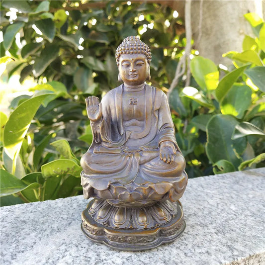 Pedra Buda estátua escultura decoração de casa grande resina feng shui meditação buda zen estatuetas quarto decoração de jardim de escritório