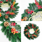 Big Size LED Light up Christmas Wreath Door Hanging Garland Pine Cones Berries Christmas Garland for New Year Home Decor