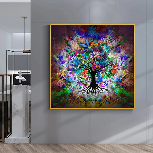 Tree of Life de Gustav Klimt Scandinavian Landavo Arte de pared Cartel y estampados Imagen de arte abstracto para decoración de la sala de estar