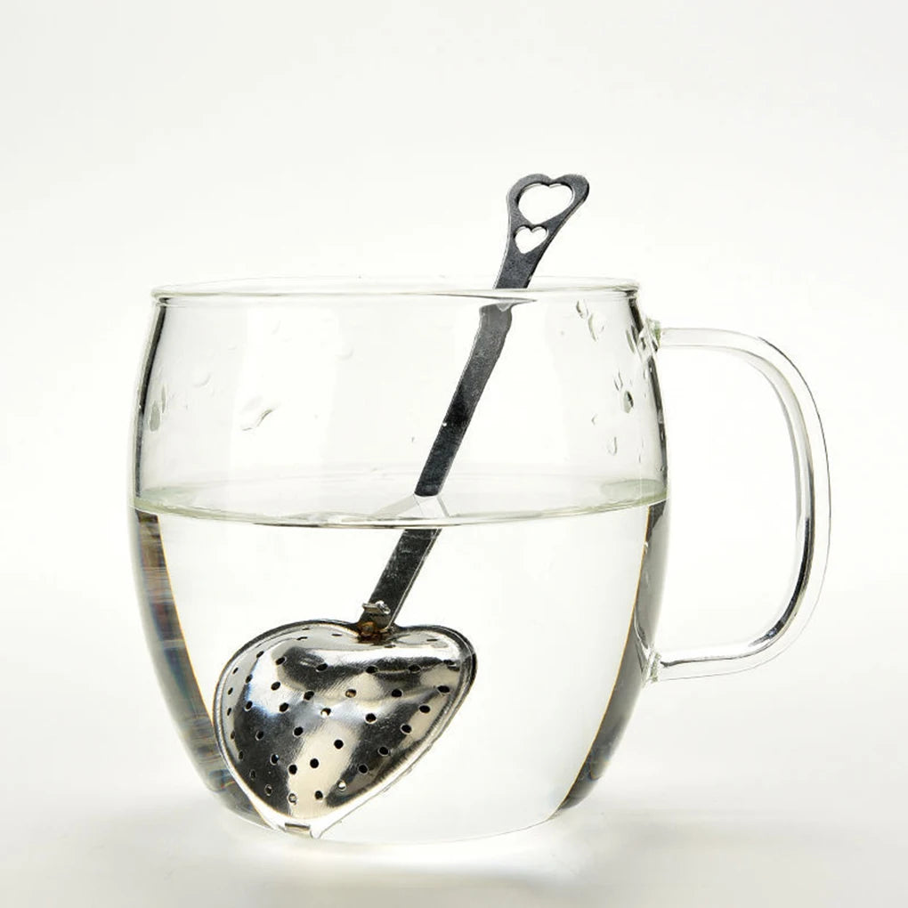 Tè riutilizzabile Infuser a forma di cuore inossidabile in acciaio inossidabile bloccante filtro da tè stagitazione mesh mesh sfera di tè a base di spezia