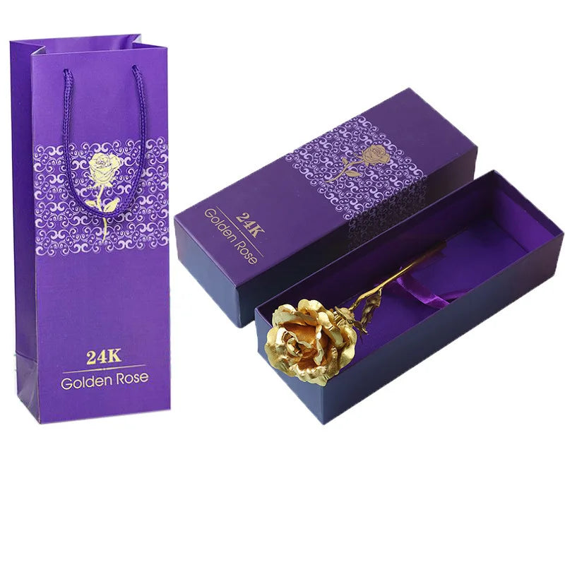 Kunstbloemen 24k gouden roos met doos valentijnsdag cadeau aanwezig roos zeep bloemenfolie bloemen thuishuis decor nep rozen