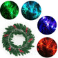 Big Size LED Light up Christmas Wreath Door Hanging Garland Pine Cones Berries Christmas Garland for New Year Home Decor