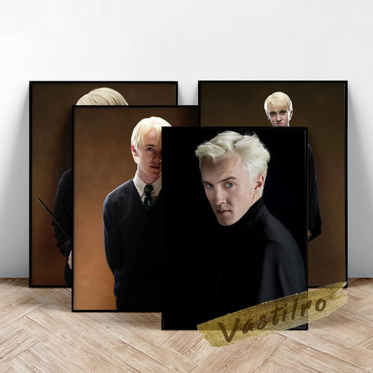 Poster de Draco Malfoy, Artículo de pared de retratos de personaje de película, guapo boy wall imagen, thomas Felton imprenta de arte, fanáticos coleccionan