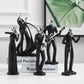 Nordic Creativity Band Character Series Statuut 27/28cm Violist Figurines Morden Home Decor Crafts Decoratie Sculptuur