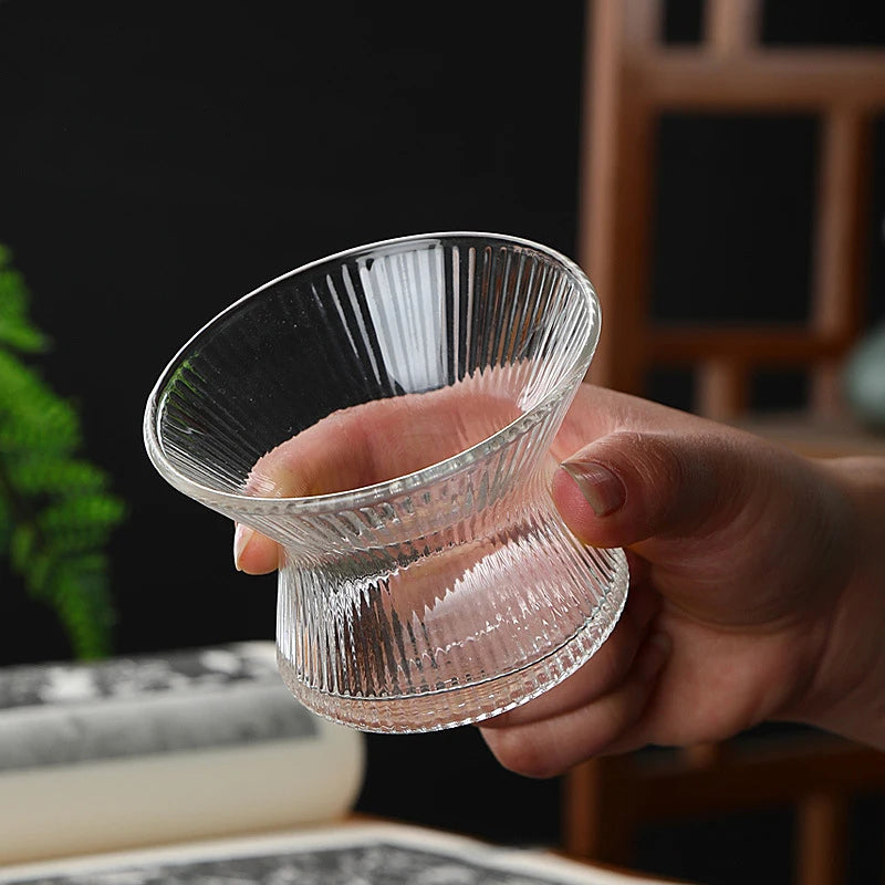 Japonais Edo Kiriko Whisky Spin Glass Stille Creative Rotatable Bowl Collection Crystal Whisky Cup Xo Brandy Limited Bar Barware