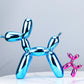 Electroplated Resin Dog Crafts Nordic Balloon Dog Ornament Puppy Sculpture Home Decor Living Room desktop Modern Animal Statue