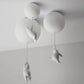 Nordic Little Bear Children's Chandelier Designer Baby Room Bedroom Ceiling Pendant Light Home Decor Indoor Lighting Fixture Led