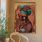 Arte africano Pintura al óleo de mujeres negras y desnudas en lienzo cuadros pósters y estampados de arte de pared escandinava para sala de estar