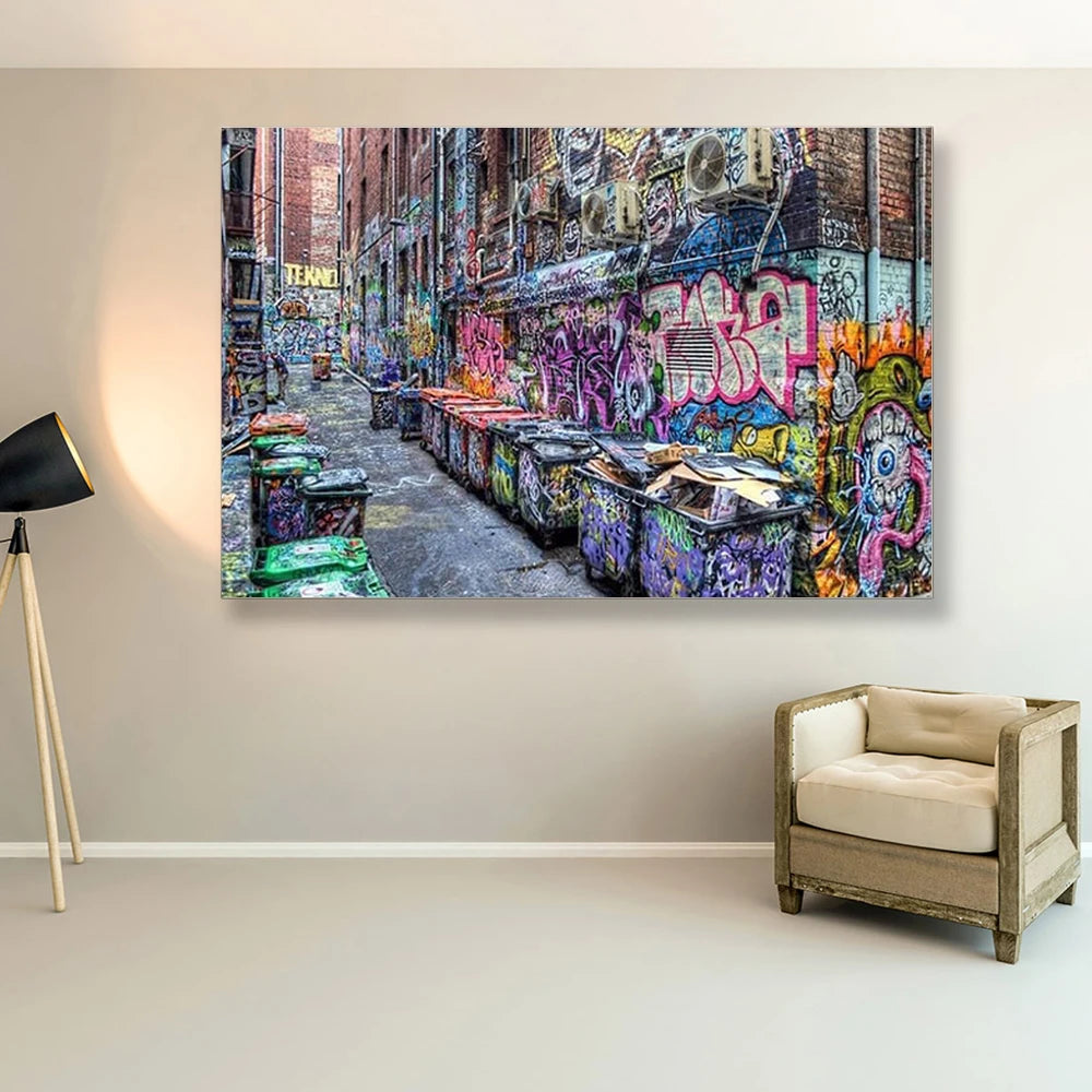 Graffiti Trap Banksy Street Art Poster Print enorm canvas schilderkamer muur kunst woninginrichting graf op woonkamer decoratie cadeau