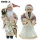 New Year Christmas Santa Claus Doll Figurine For Home Decor accessories Navidad Tree Ornaments 45cm Big Standing Figure 2023