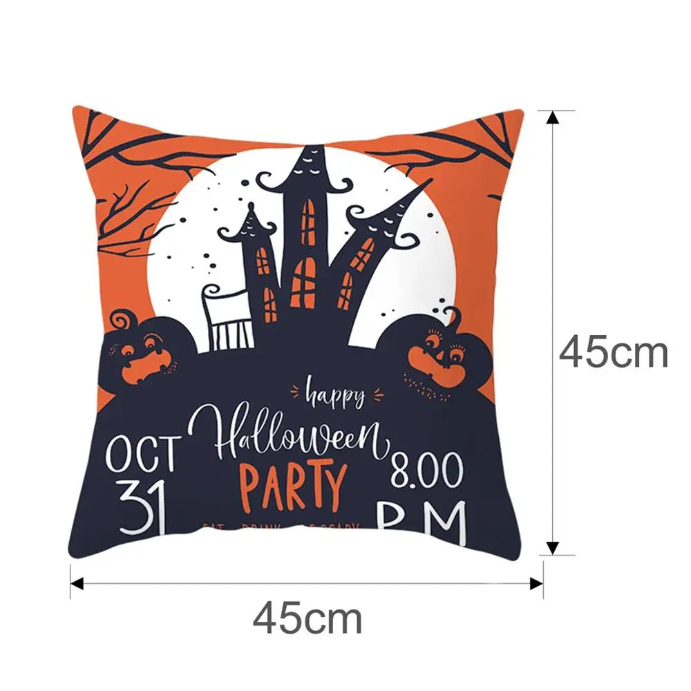 Pumpkin Cushion Cover Halloween Decoration Happy Halloween Party Supplies Halloween 2023 Decor For Home Halloween Accessories