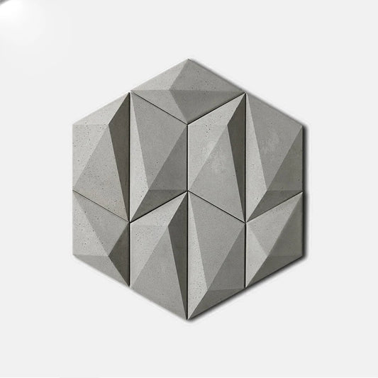 3D cement wall tile mold geometry background wall decoration Concrete gypsum plaster wall tiles silicone mold