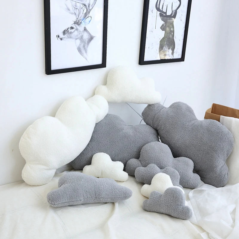 Custice taglie 3 dimensioni cuscinetto a forma di nuvola cuscino ripieni di peluche di peluche da letto per bambini decorazione per la casa