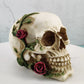 Vilead Rose Skull Statue Halloween Decoratie Resin Skelet Hoofd Crafts Animal Props Bar Ornament Teller Home Sculpture cadeau