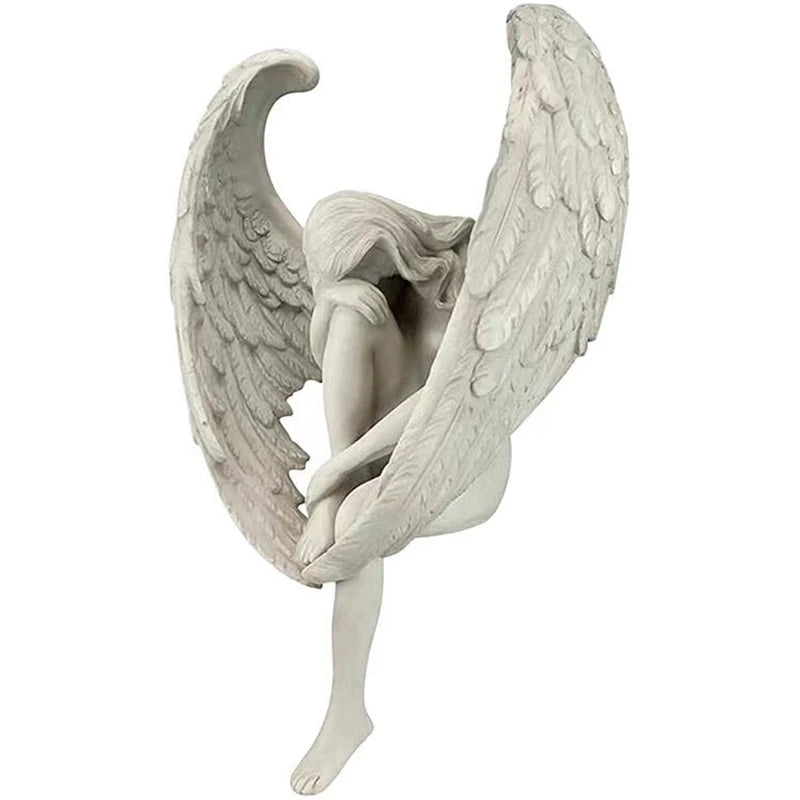 Creatieve beeldhouwkunst Decoratie Redemption Angel standbeeld ornamenten Redemption StatUette religieuze beeldjes tuinhuis decoratie