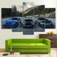 5 piezas Canvas Art JDM Supra Nissan Skyline NSX Car Home Decor Home People Wall Sala de estar Póster Marco de pintura