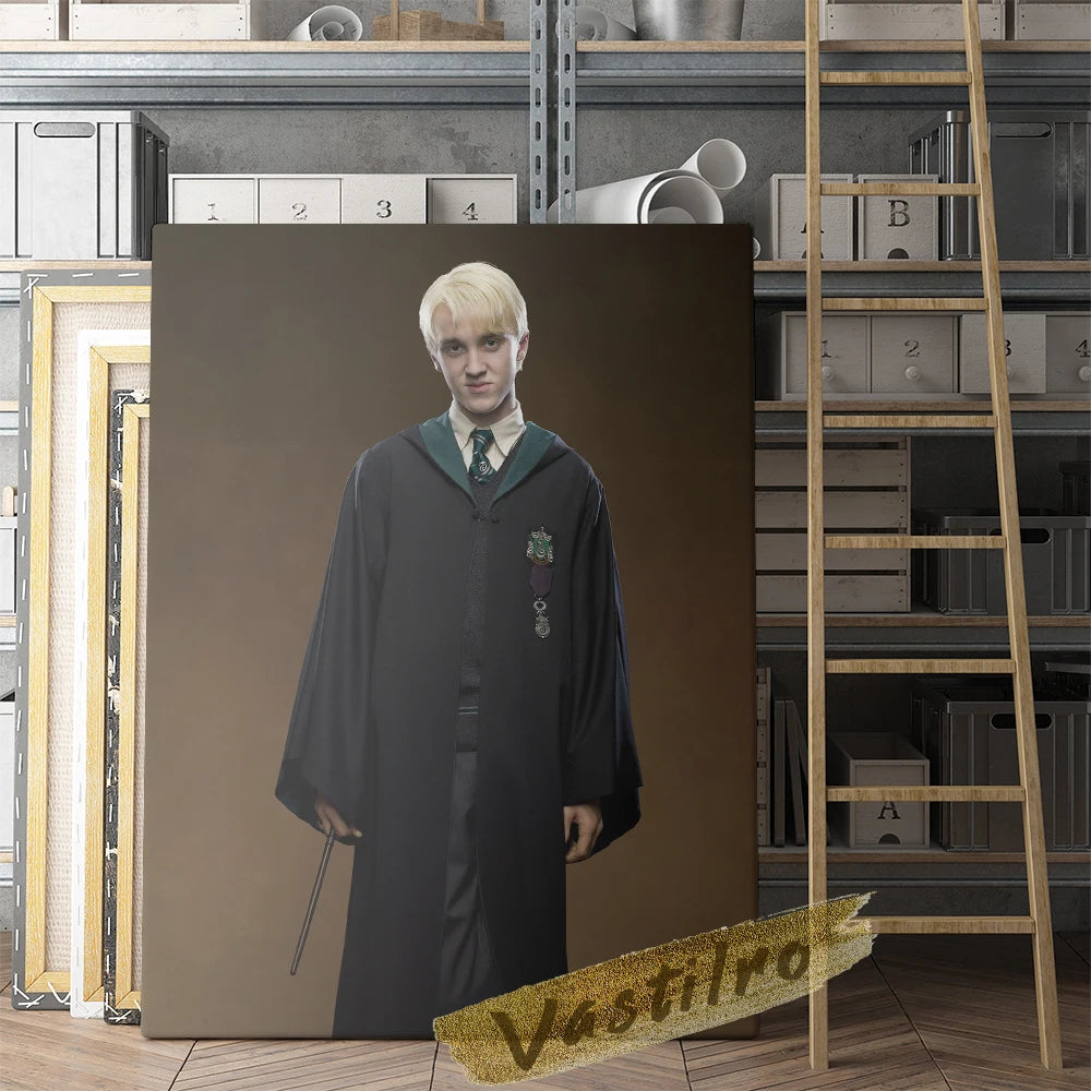 Pôster de Draco Malfoy, Arte da parede de personagens de filmes, imagem de parede de menino bonito, Thomas Felton Pap papel de arte, fãs colecionam