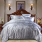 Luxusschlafzimmer Bettdecke Bettdecke Abdeckung Jacquard Bettblatt Set Leinen für Heim 220x240 Betspiete Euro Doppelkissen Hülle Textile