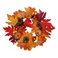 Autumn Door Wreath Harvest Front Door Wall Hanging Maple Leaf Rattan Pumpkin Pinecone Wreath Thanksgiving Harvest Festival Decor