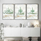 Modern Gold Marble Green Islamic Calligraphy Allahu Akbar Wall Art Canvas Painting Posters Print Picture Living Room Home Decor