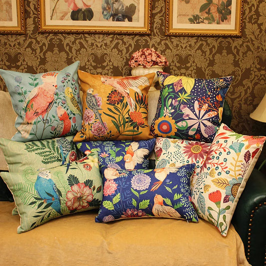 30x50/45/55/65x60/70x60cm American country retro flower cushion cover large back pillowcase decorative pillow cover