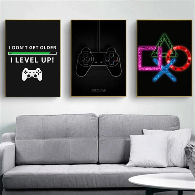 Gamer Room Poster Decoration Canvas Painting Game Playstation Pictures Hd Prints Wall Art for Boys Bedroom Gaming Home Decor