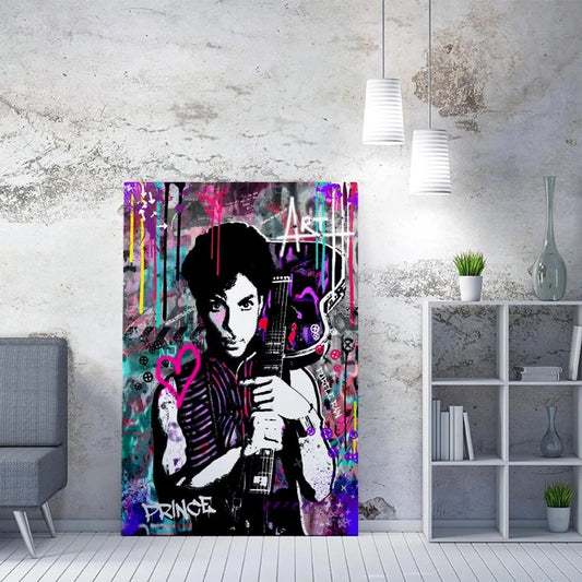 Live Forever Music Pop Graffiti Poster Leinwand Wandkunst Print Leinwand Malbild für Hotelbar Wohnzimmer Home Dekoration