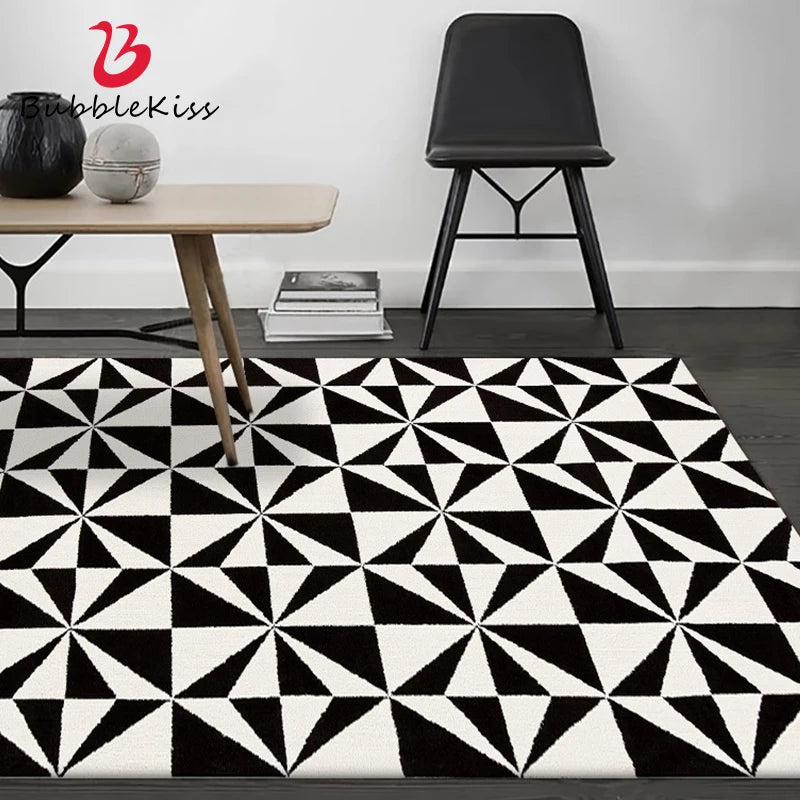 Bubble Kiss Optical Illusion Carpets For Living Room Home Abstract Geometric Foot Pad White Black 3D Art Decoration Bedroom Rug
