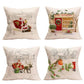 Santa Claus Christmas House Magpie Linen Pillow Cover Sofa Cushion Cover Home Decoration can be customized for you 40x40 50x50