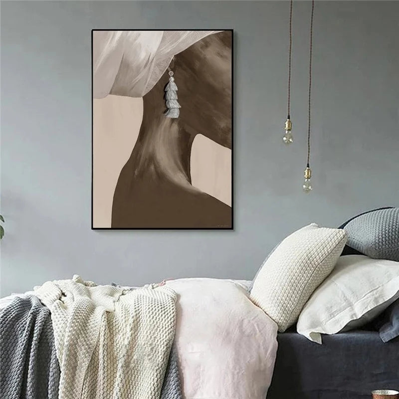 Moderne schwarze Kunst Frau Bilder Leinwand Wandmalerei Vintage Home Decor Leinwand Plakate Dekoration Salon Leinwand druckt kein Rahmen